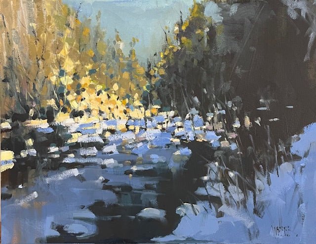 First Light on Tesuque Creek | Donald Weber | Oil | Sage Creek Gallery