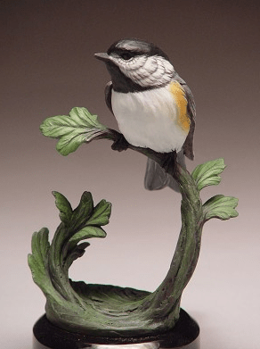 Black Capped Chickadee (Edition of 75) by Eugene Morelli | Bronze | Sage Creek Gallery | Front