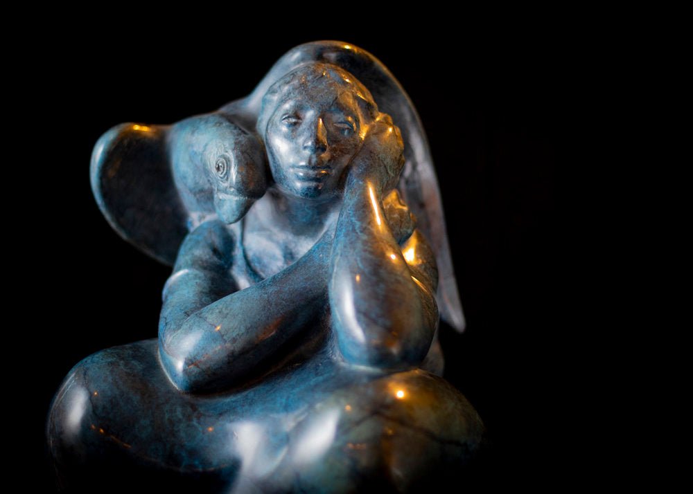 Under The Stars (Edition of 30) by Lincoln Fox | Bronze | Sage Creek Gallery | Closeup