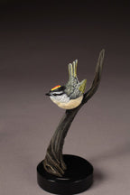 Golden Crowned Kinglet (Edition of 48) by Eugene Morelli | Bronze | Sage Creek Gallery