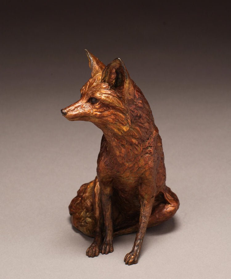 Resting Fox (Edition of 36) by Eugene Morelli | Bronze | Sage Creek Gallery | Front