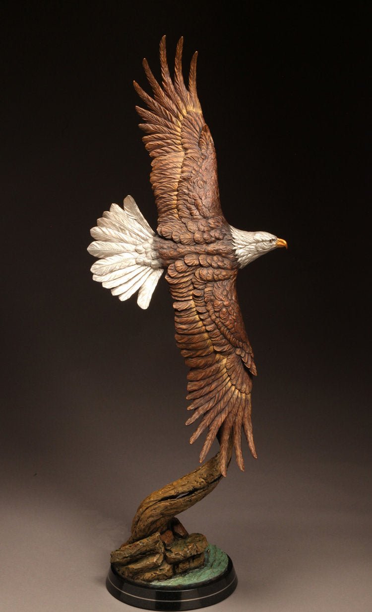 Soaring Majesty (Edition of 28) by Eugene Morelli | Bronze | Sage Creek Gallery | Side
