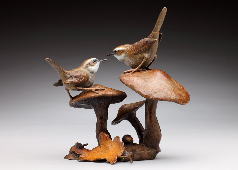 Woodland Encounter (Open Edition) by Diane Mason | Bronze | Sage Creek Gallery | Side