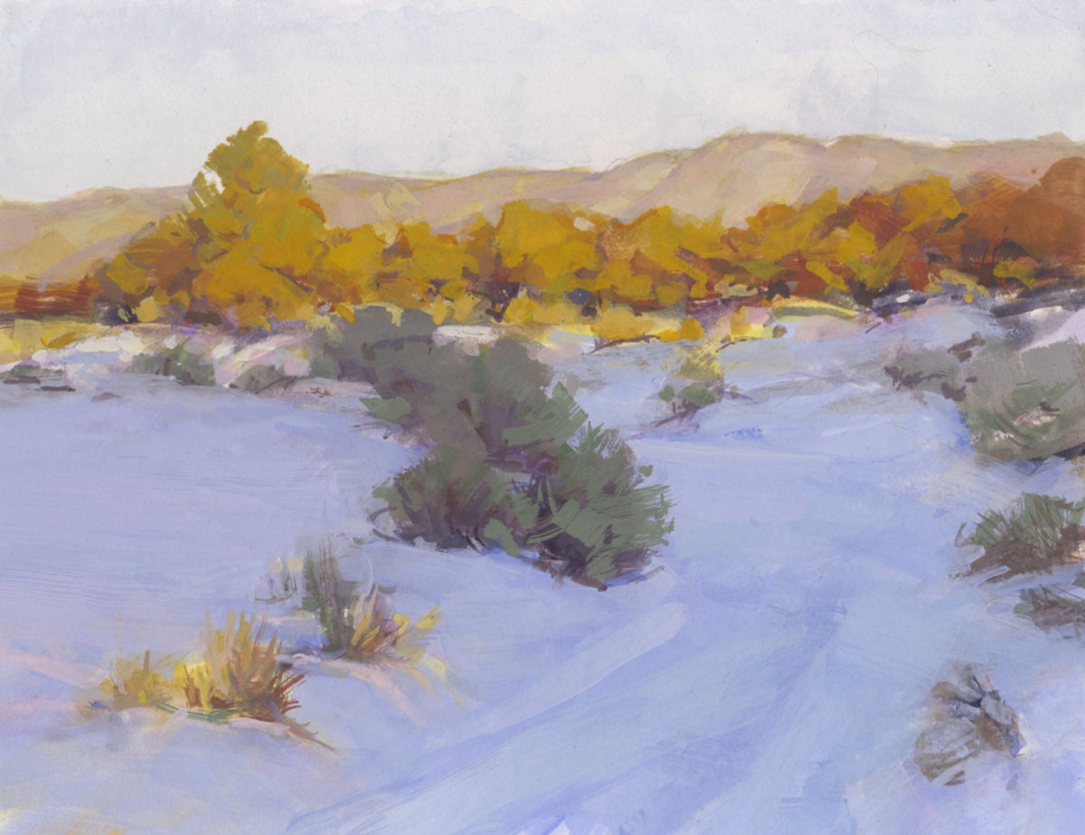 Autumn Snowfall I | Cecilia Robertson | Gouache | Sage Creek Gallery