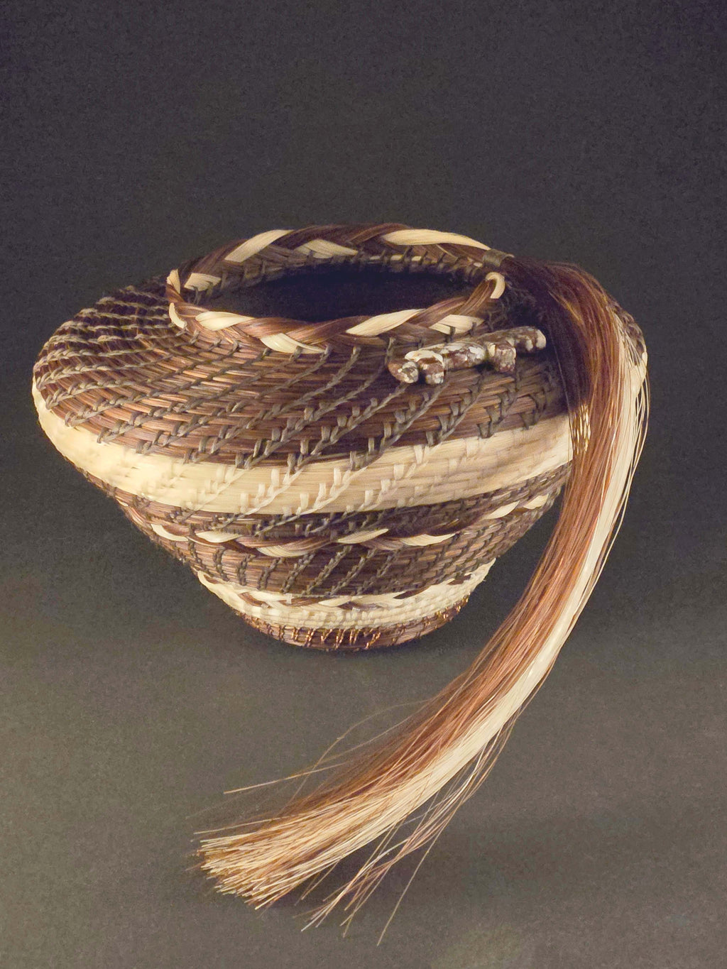 Jane Chavez | Caballo Manchado | horsehair | Side