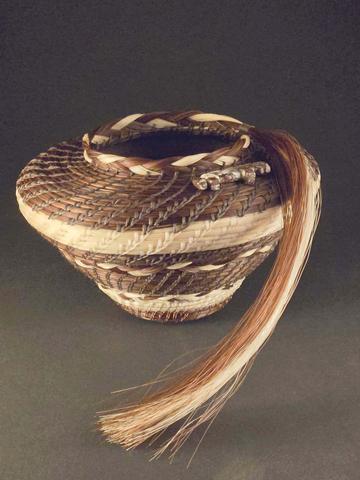 Jane Chavez | Caballo Manchado | horsehair | Side