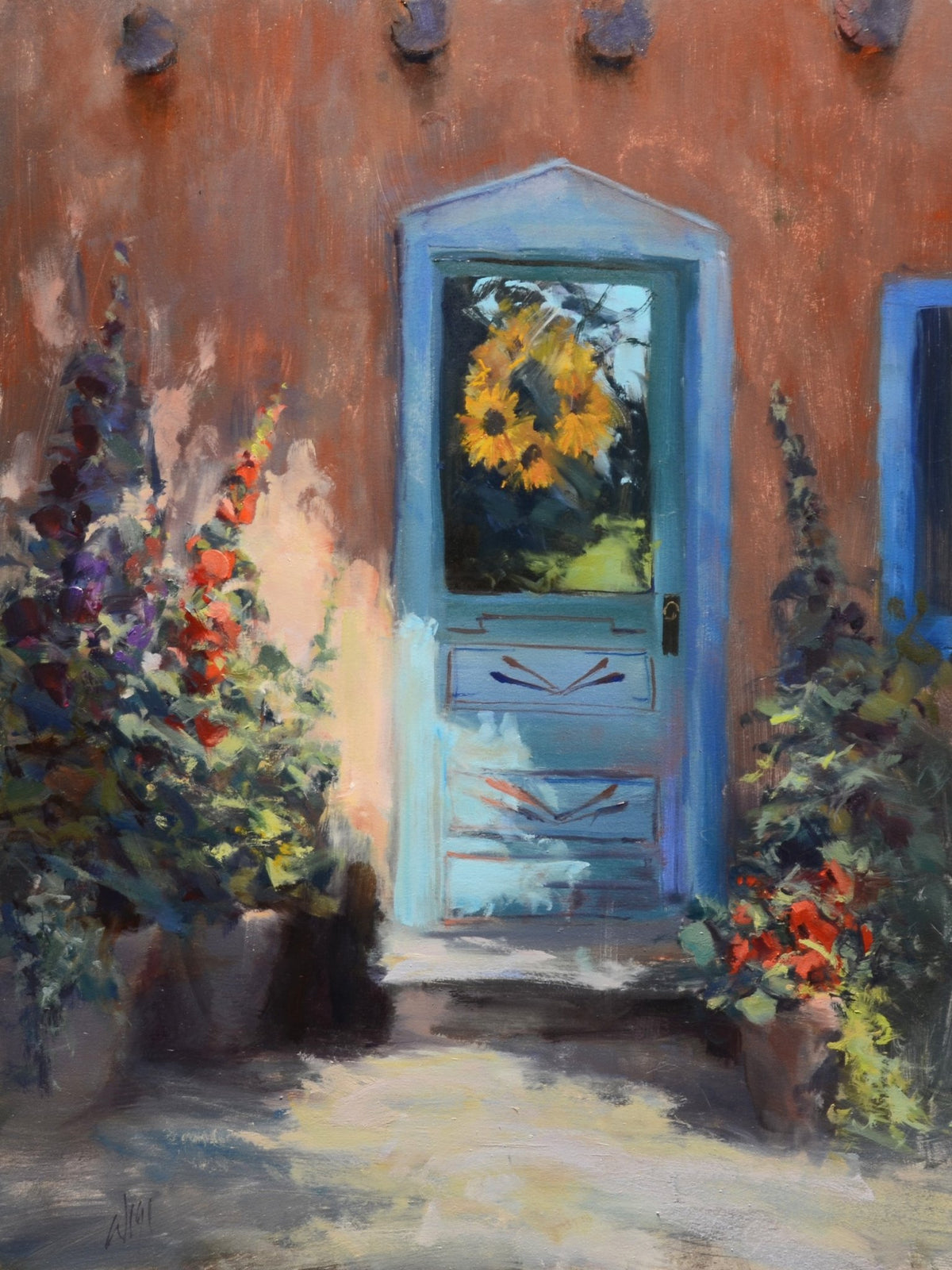 Canyon Road Cerulean | Mike Wise | Oil | Sage Creek Gallery