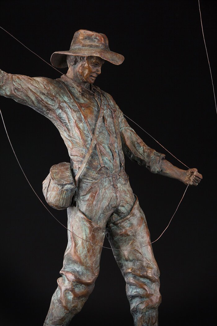 A Moment Caught In Time (Edition of 35) by Ken Rowe | Bronze | Sage Creek Gallery | Close Up