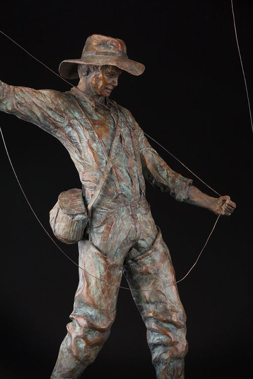 A Moment Caught In Time (Edition of 35) by Ken Rowe | Bronze | Sage Creek Gallery | Close Up