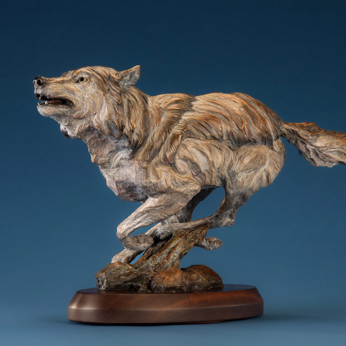 Chasing the Hungry Wind (Edition of 35) by Ken Rowe | Bronze | Sage Creek Gallery | Front