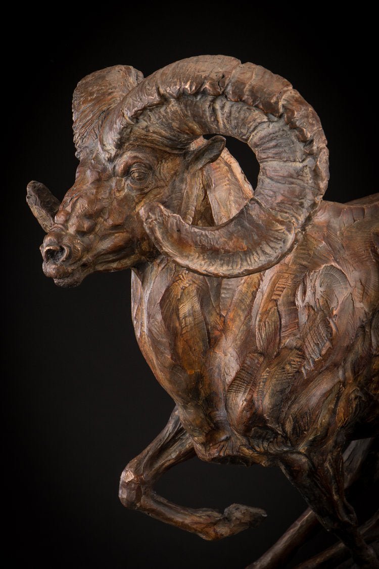 Cliff Hanger (Edition of 35) by Ken Rowe | Bronze | Sage Creek Gallery | close up