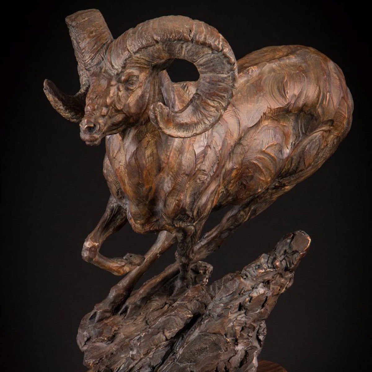 Cliff Hanger (Edition of 35) by Ken Rowe | Bronze | Sage Creek Gallery | Front