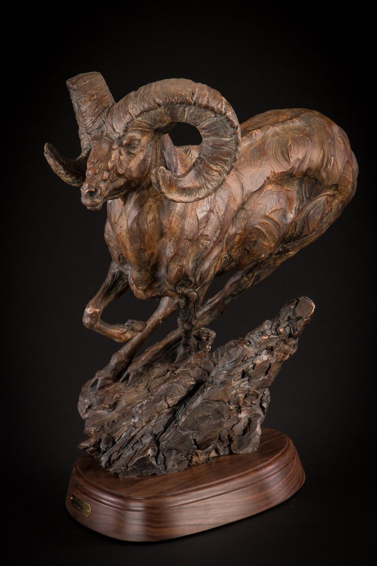 Cliff Hanger (Edition of 35) by Ken Rowe | Bronze | Sage Creek Gallery | Side