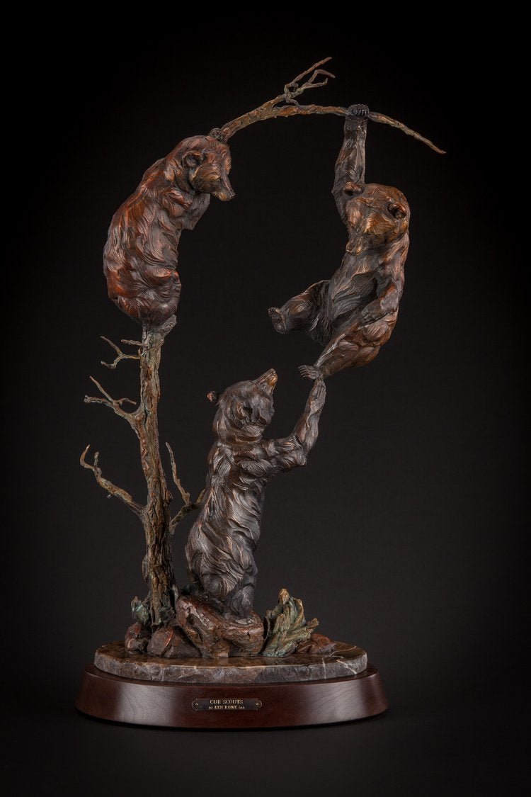 Cub Scouts (Edition of 35) by Ken Rowe | Bronze | Sage Creek Gallery | Front 2