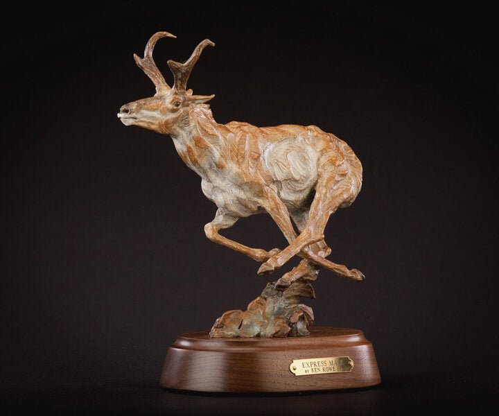 Express Male - Maquette (Edition of 99) by Ken Rowe | Bronze | Sage Creek Gallery | Front