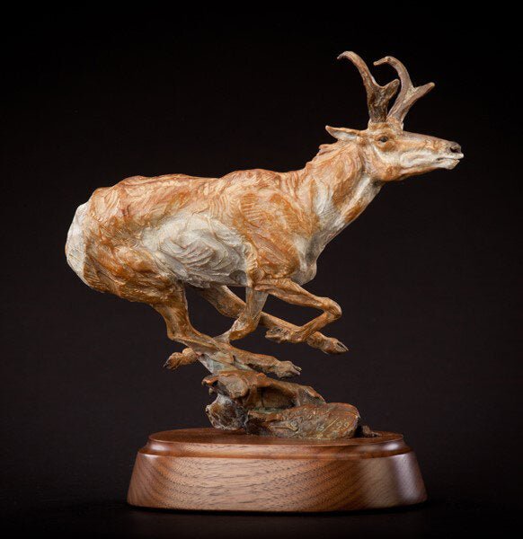 Express Male - Maquette (Edition of 99) by Ken Rowe | Bronze | Sage Creek Gallery | Side