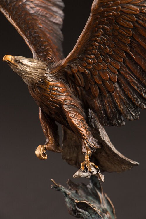 Fly Fishing (Maquette) (Edition of 99) by Ken Rowe | Bronze | Sage Creek Gallery | Close Up