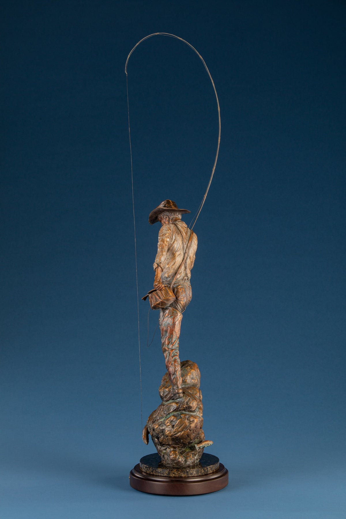 Hooked (Master) (Edition of 35) by Ken Rowe | Bronze | Sage Creek Gallery | Back 