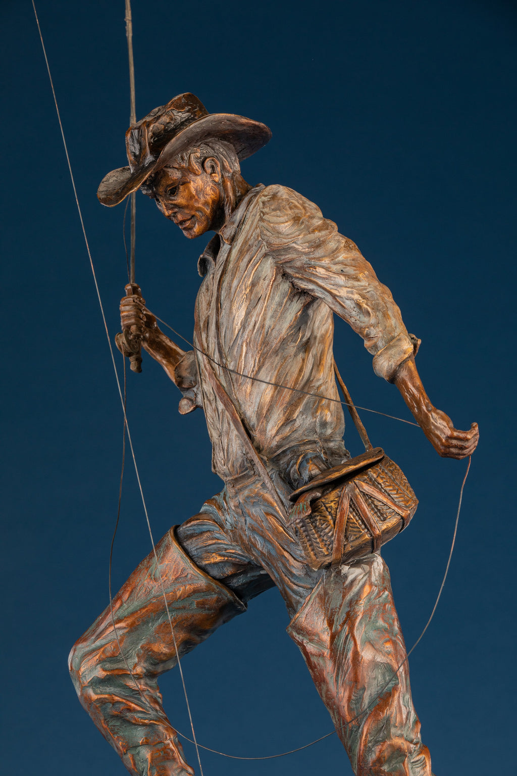 Hooked (Master) (Edition of 35) by Ken Rowe | Bronze | Sage Creek Gallery | Close Up 2