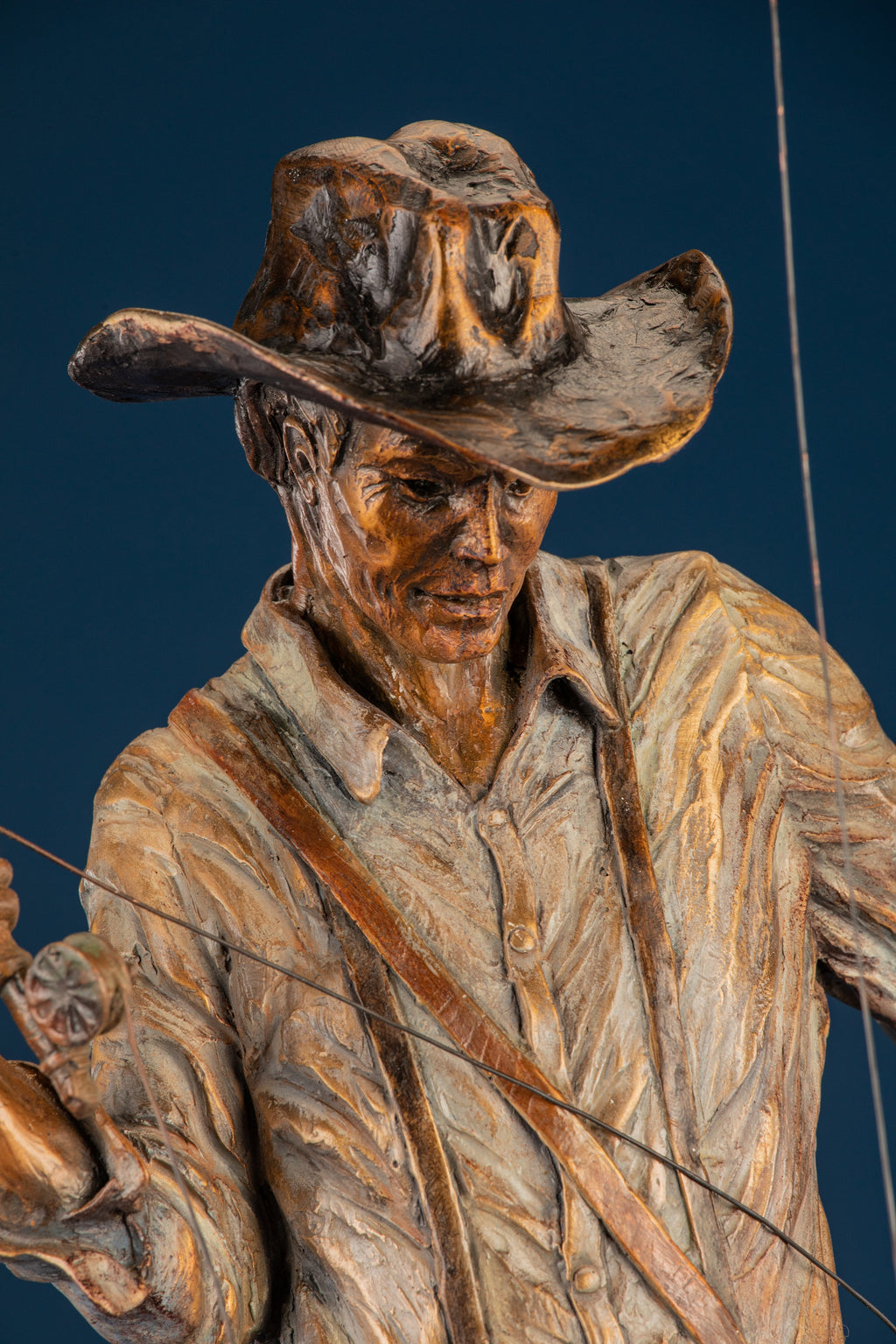 Hooked (Master) (Edition of 35) by Ken Rowe | Bronze | Sage Creek Gallery | Close Up 3