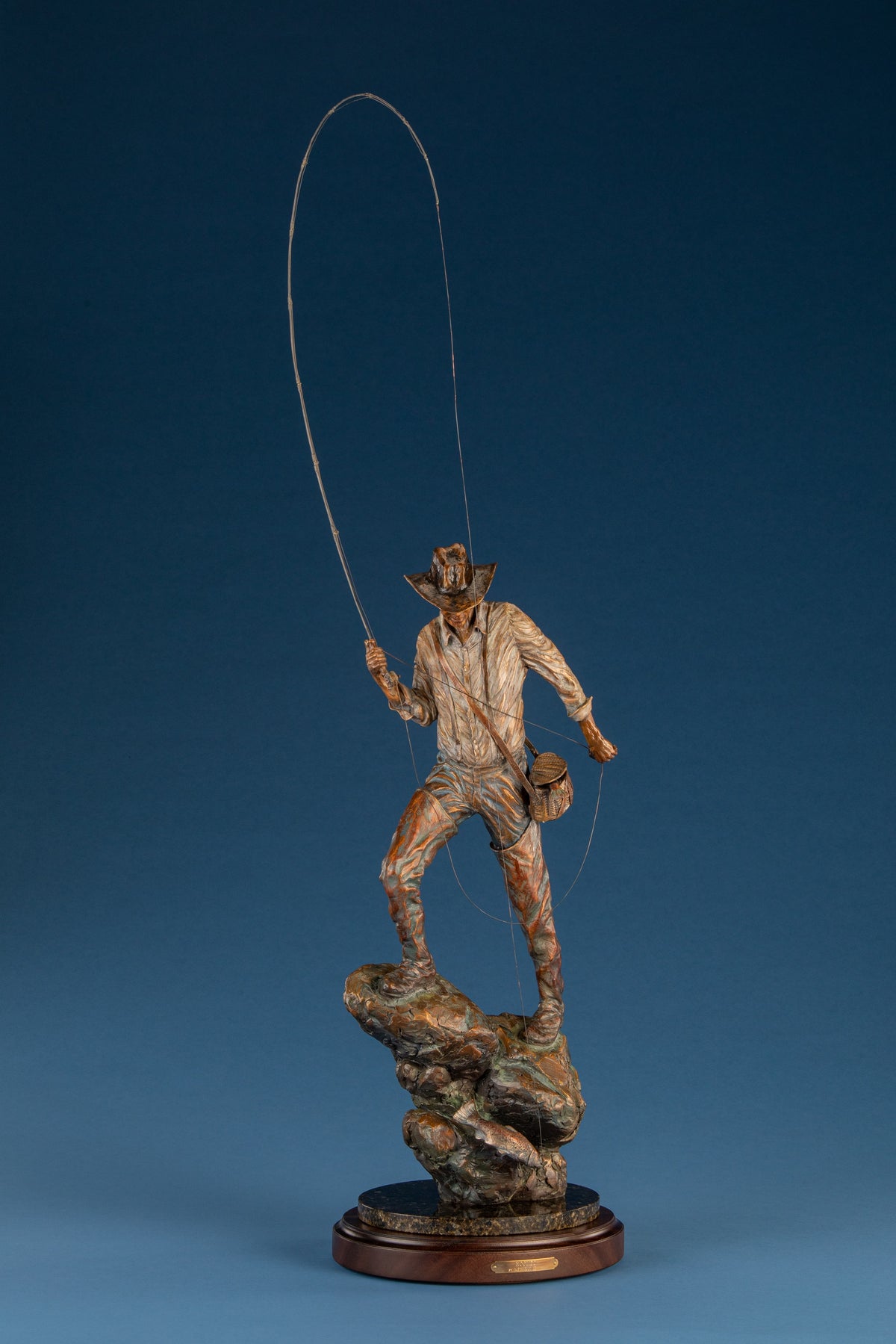 Hooked (Master) (Edition of 35) by Ken Rowe | Bronze | Sage Creek Gallery | Front 3