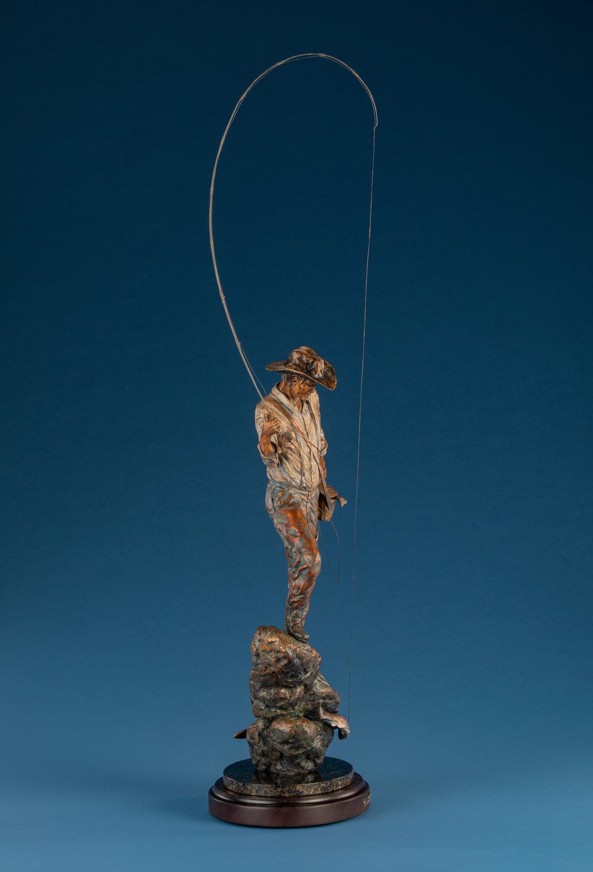 Hooked (Master) (Edition of 35) by Ken Rowe | Bronze | Sage Creek Gallery | Side 3