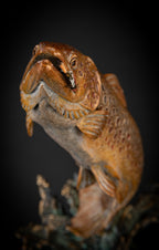 Making Waves (Brown Trout) (Edition of 35) by Ken Rowe | Bronze | Sage Creek Gallery | Close Up 2