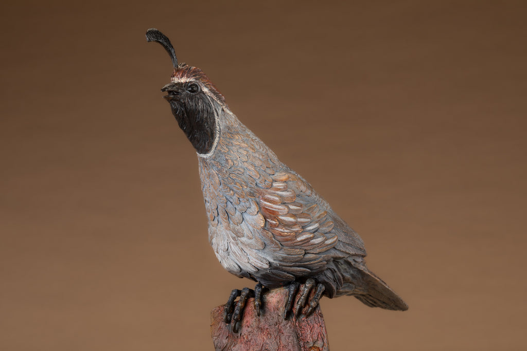 Male Call (Edition of 35) by Ken Rowe | Bronze | Sage Creek Gallery | Close Up 