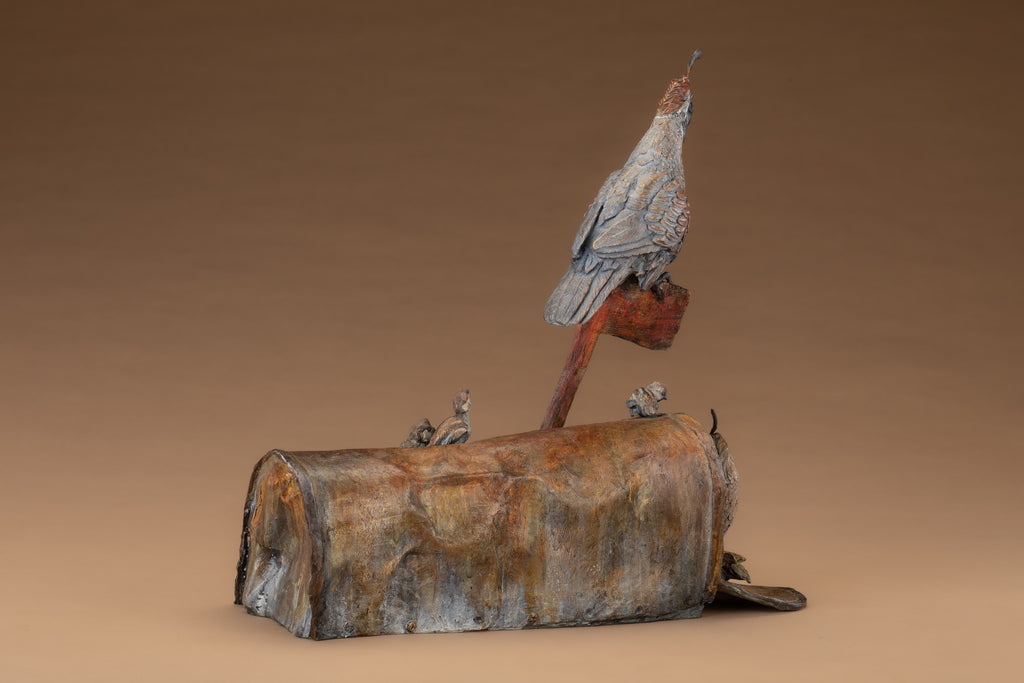 Male Call (Edition of 35) by Ken Rowe | Bronze | Sage Creek Gallery | Side 2