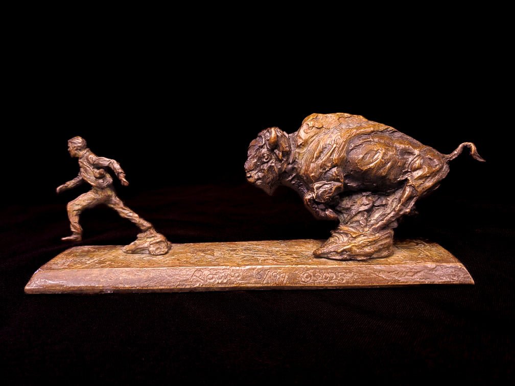 Testing Darwin's Theory (Edition of 100) by Ken Rowe | Bronze | Sage Creek Gallery | Front