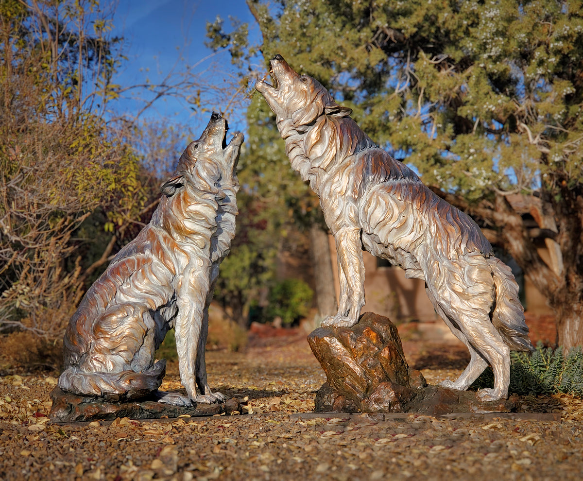 The Howling Wind (Life Size) (Edition of 1 to 8) by Ken Rowe | Bronze | Sage Creek Gallery | Front