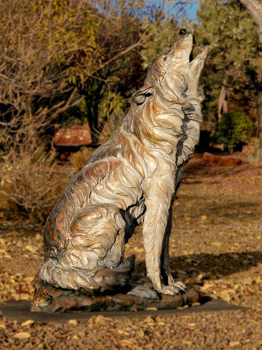 The Howling Wind (Life Size) (Edition of 1 to 8) by Ken Rowe | Bronze | Sage Creek Gallery | Left Far