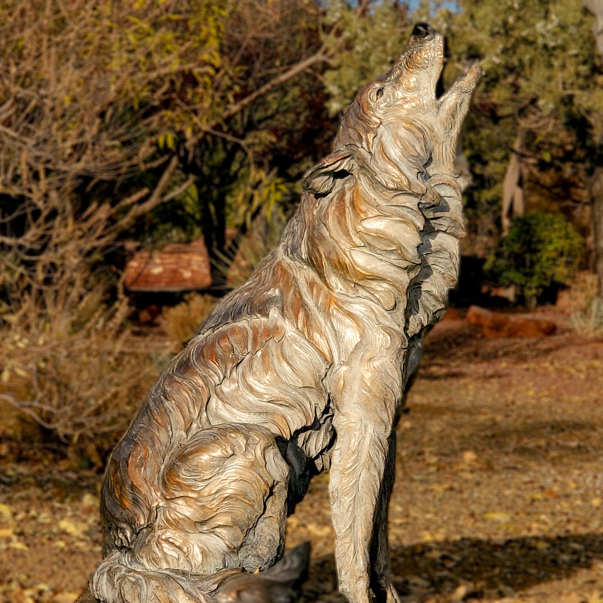 The Howling Wind (Life Size) (Edition of 1 to 8) by Ken Rowe | Bronze | Sage Creek Gallery | Left