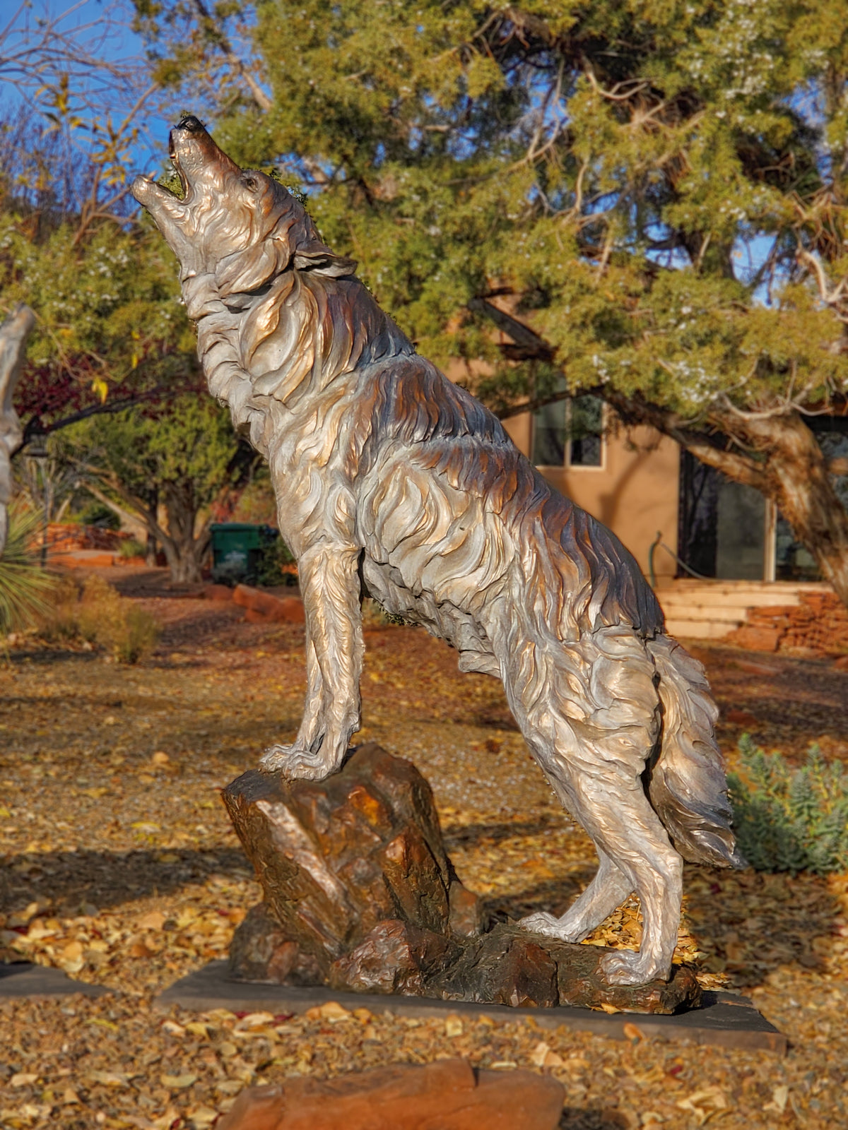 The Howling Wind (Life Size) (Edition of 1 to 8) by Ken Rowe | Bronze | Sage Creek Gallery | Right Far