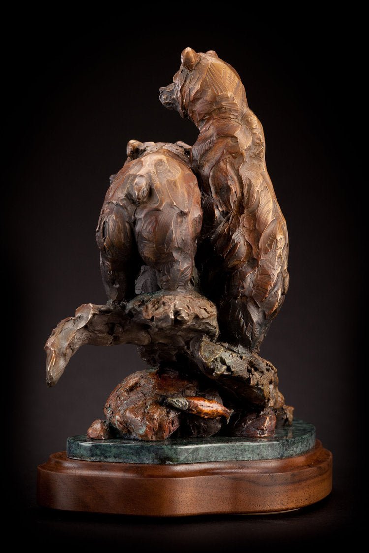 Wading for Mom (Edition of 75) by Ken Rowe | Bronze | Sage Creek Gallery | Back