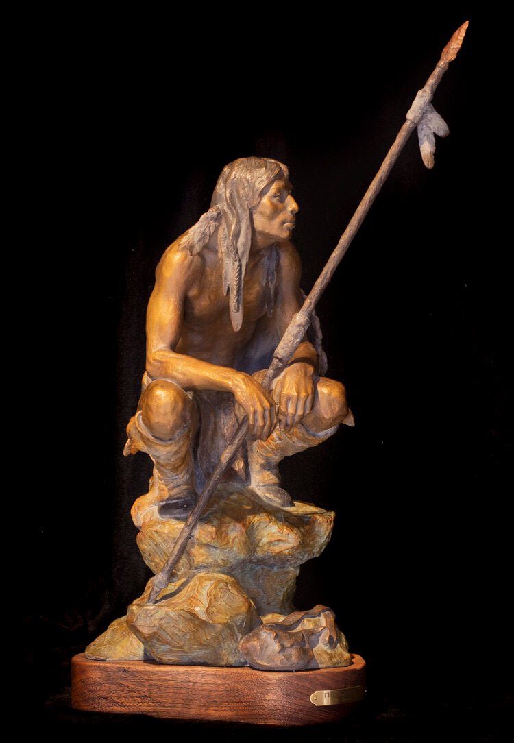 The Watchman (Edition of 75) by Lincoln Fox | Bronze | Sage Creek Gallery | Side 2