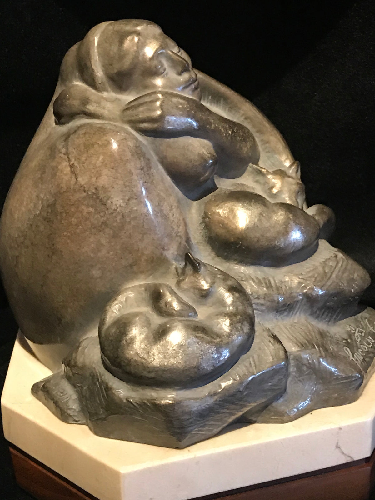 Winter Moon (Edition of 75) by Lincoln Fox | Bronze | Sage Creek Gallery | Side