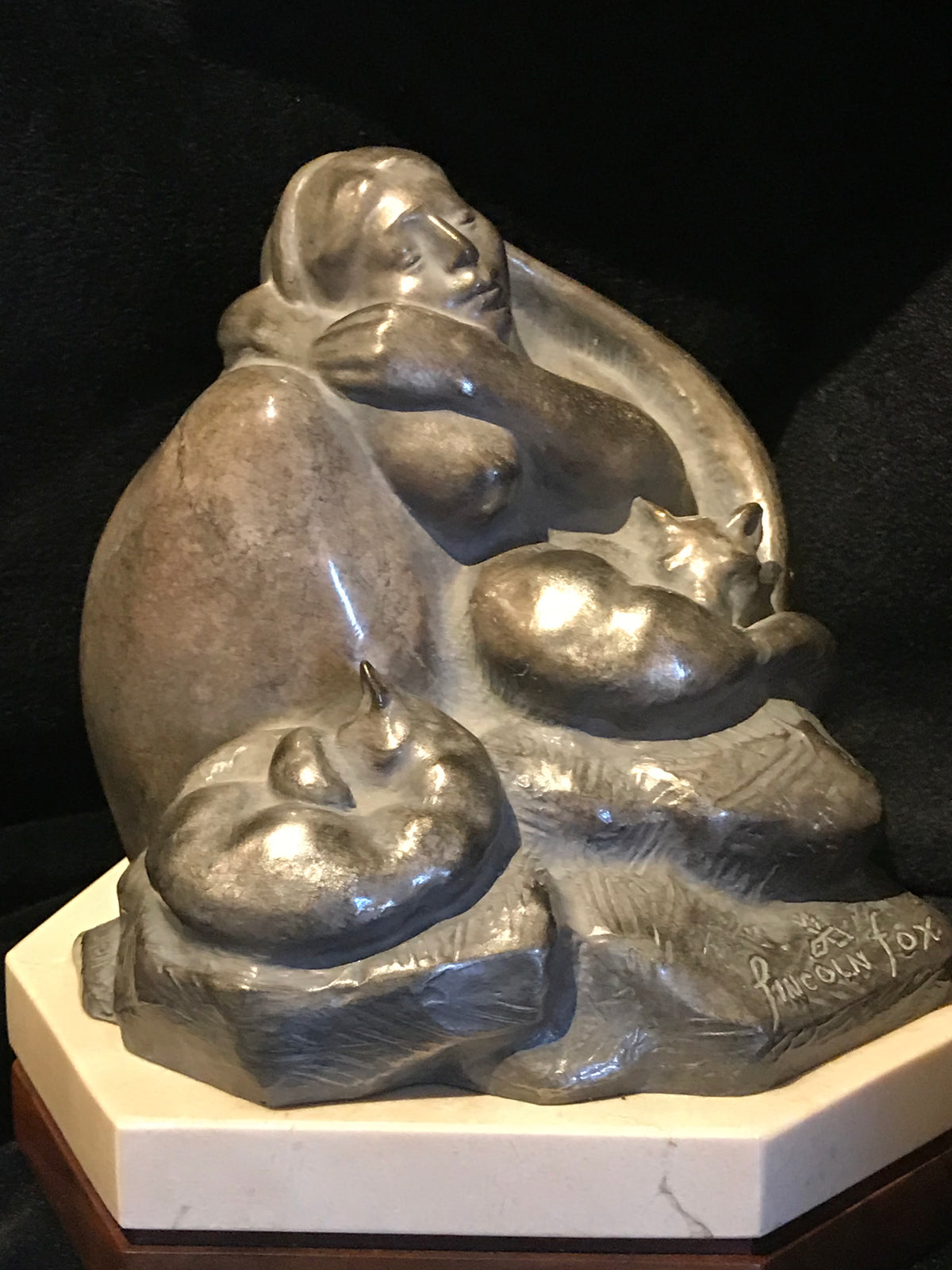 Winter Moon (Edition of 75) by Lincoln Fox | Bronze | Sage Creek Gallery | Side 2