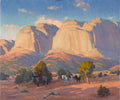 Navajo Blanket Traders | Ron Rencher | Oil | Sage Creek Gallery