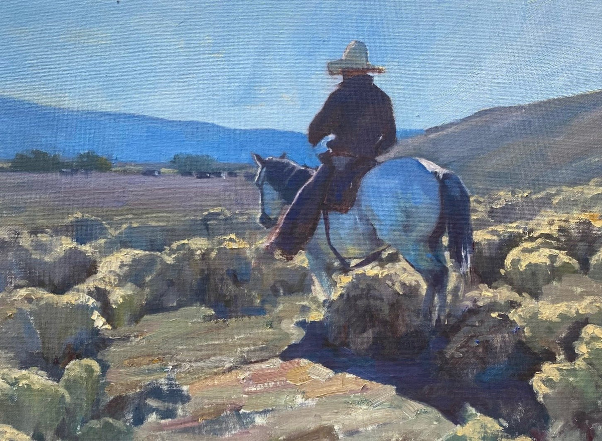 Through Pale Rabbit Brush by Charles Dayton | Oil | Sage Creek Gallery