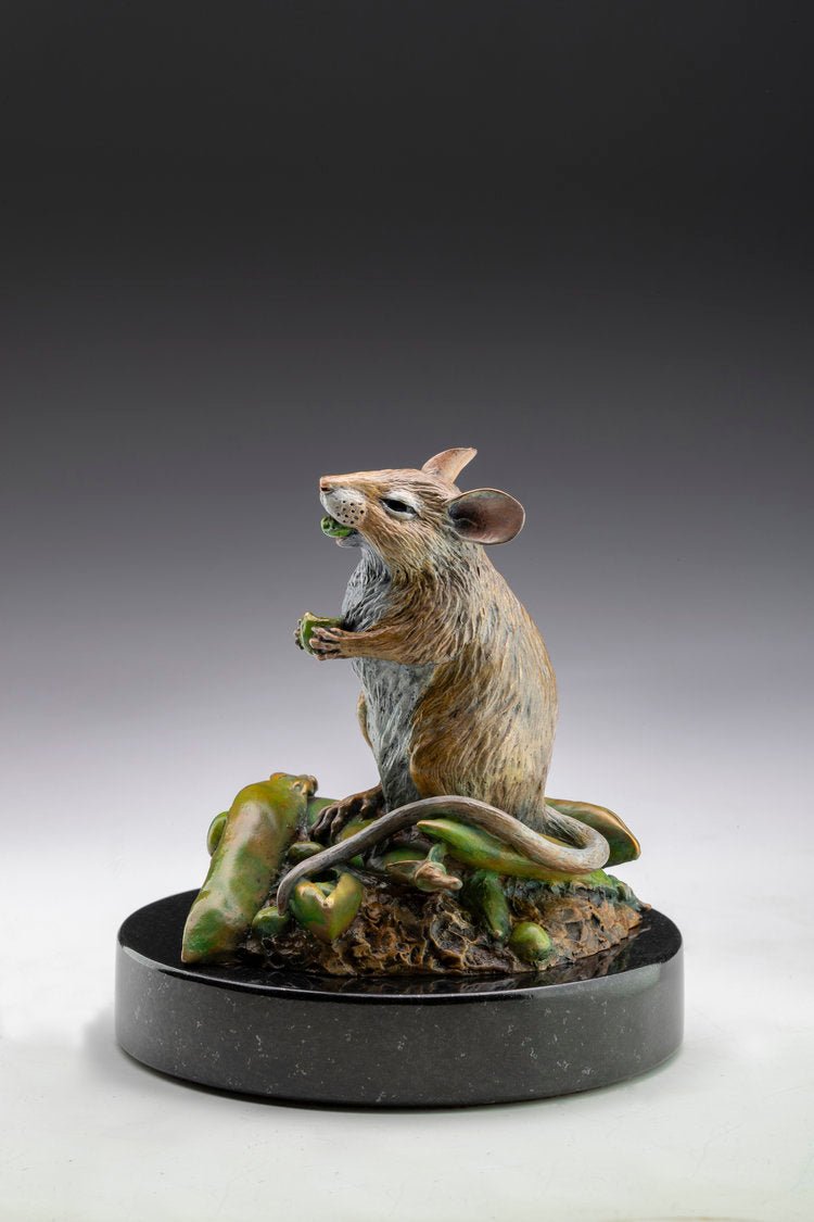 Peas Prize (Edition of 75) by Kim Kori | Bronze | Sage Creek Gallery | Side