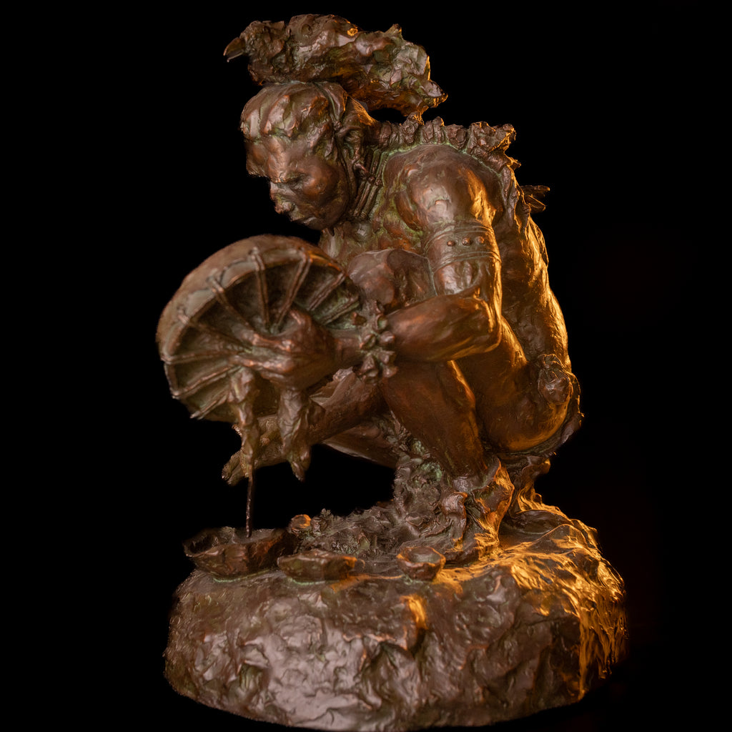 Cheyenne Drum Painter (Large) (Edition of 30) by Scott Rogers | Bronze | Sage Creek Gallery | Image 4
