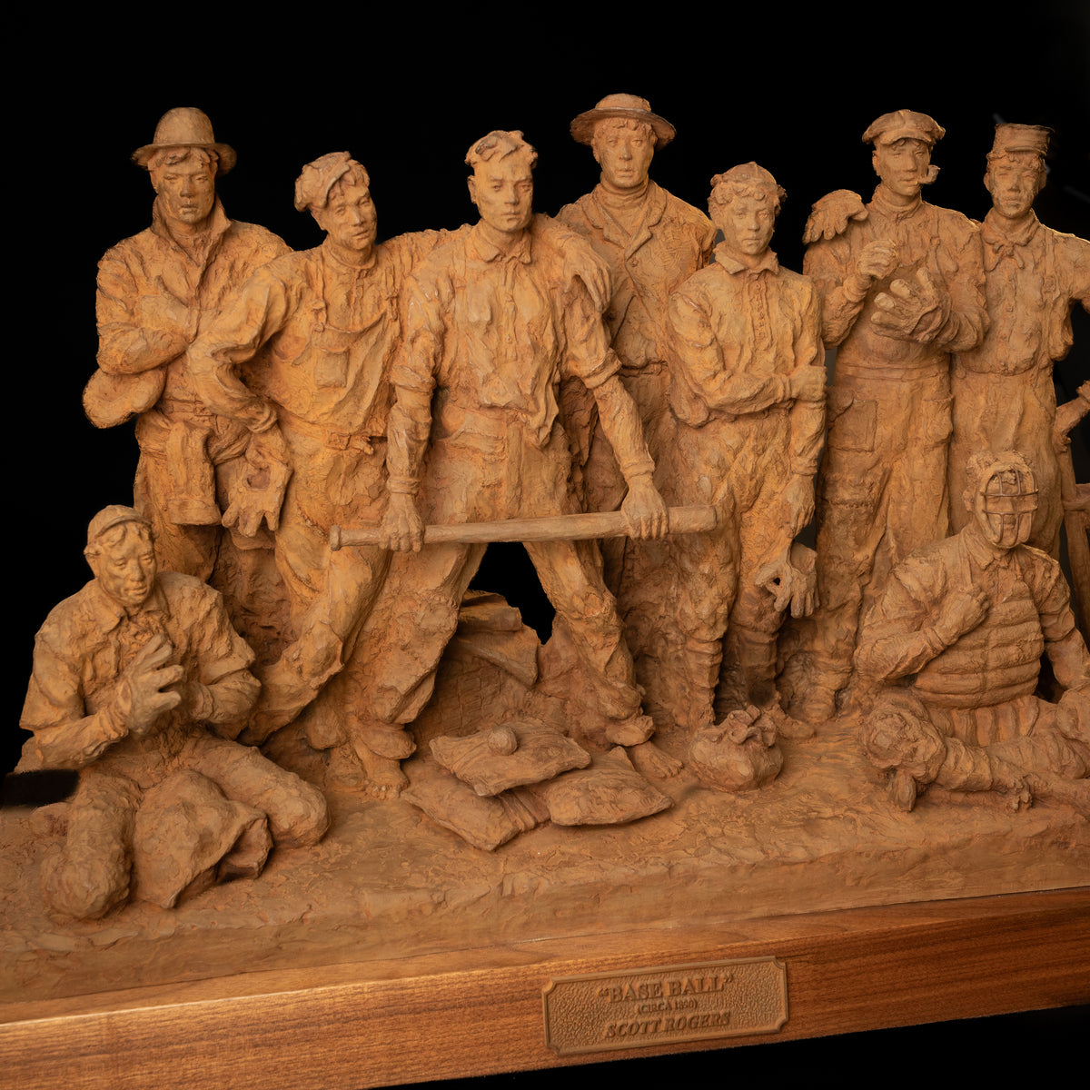 Base Ball, Circa 1890 (Edition of 50) by Scott Rogers | Bronze | Sage Creek Gallery | Image 2