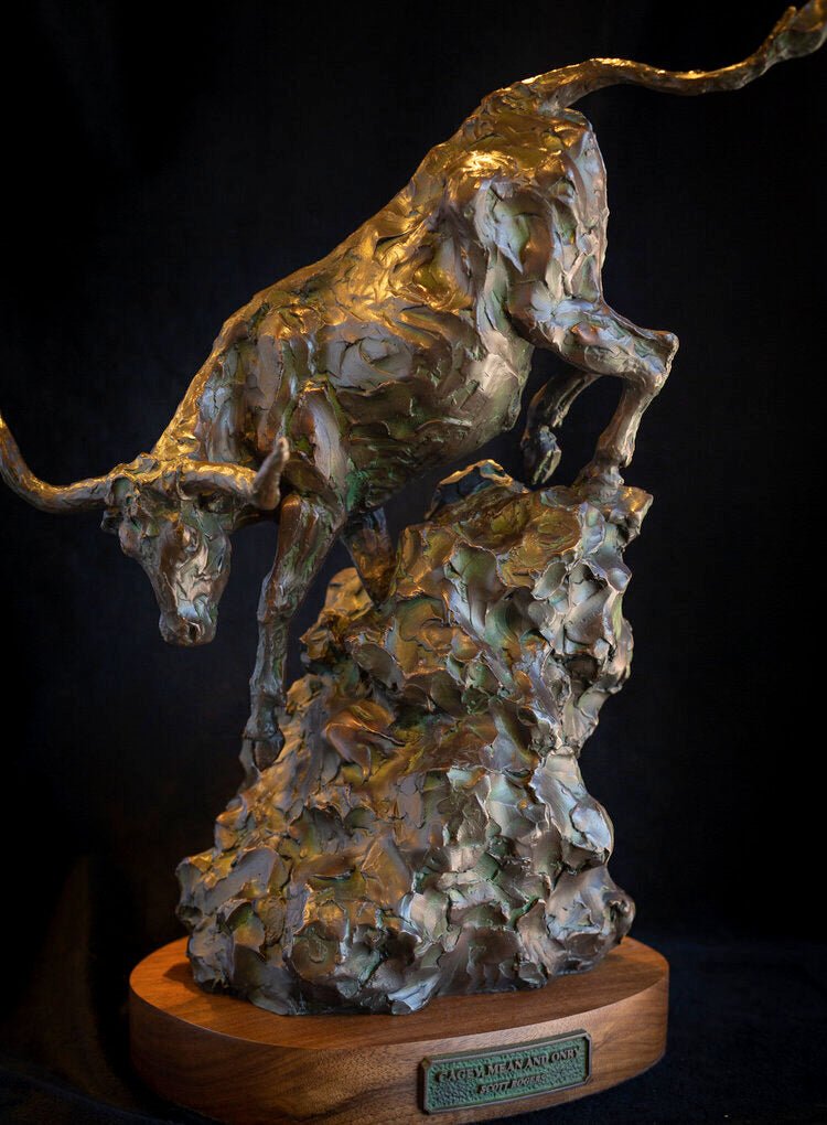 Cagey, Mean and Onry (Edition of 30) by Scott Rogers | Bronze | Sage Creek Gallery | Image 1