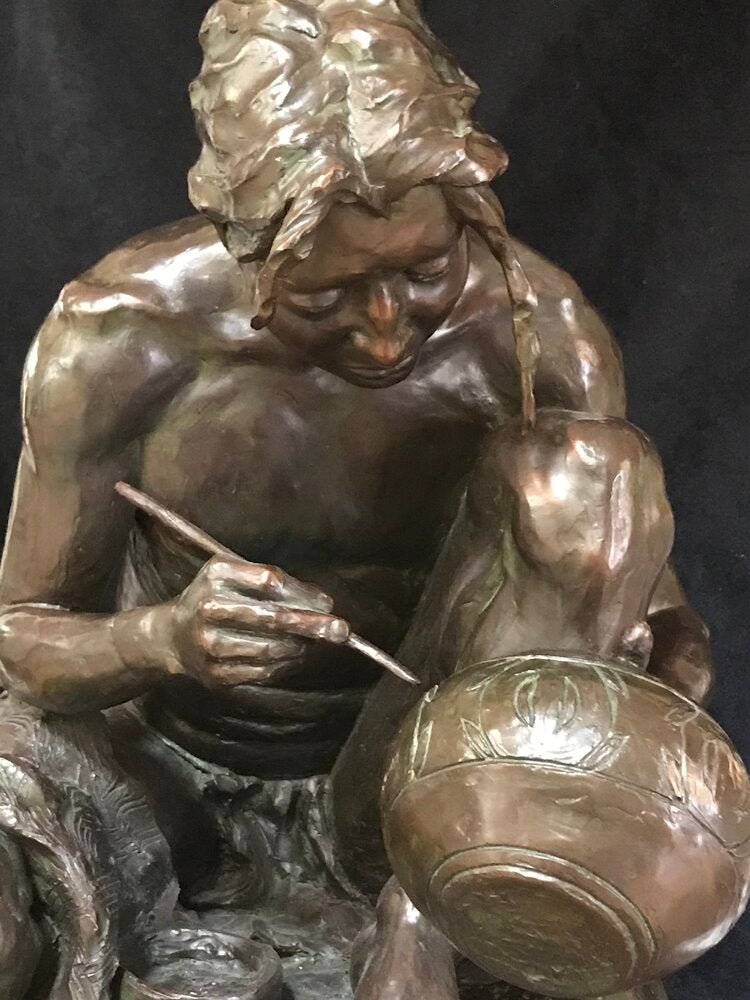 Hopi Potmaker (Edition of 30) by Scott Rogers | Bronze | Sage Creek Gallery | Image 1