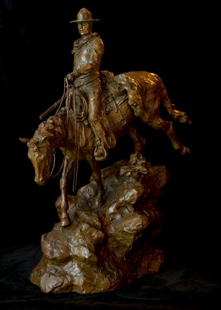 My Gut Tells Me Those Steers Don't Just Wander Off (Edition of 30) by Scott Rogers | Bronze | Sage Creek Gallery | Image 1