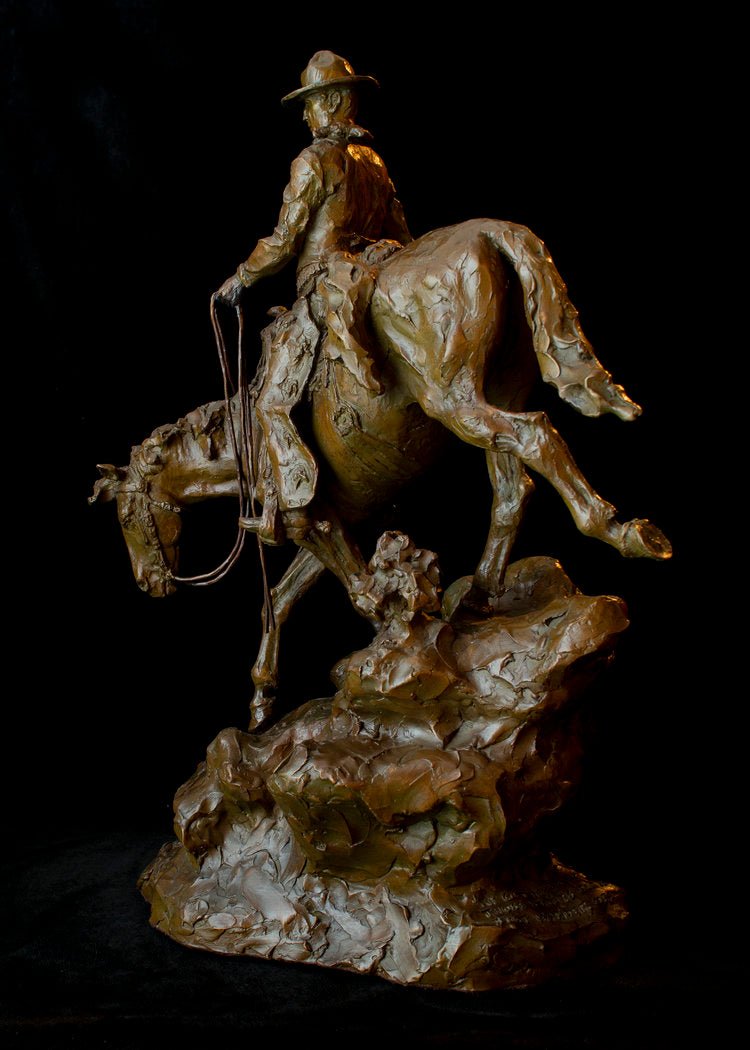 My Gut Tells Me Those Steers Don't Just Wander Off (Edition of 30) by Scott Rogers | Bronze | Sage Creek Gallery | Image 2