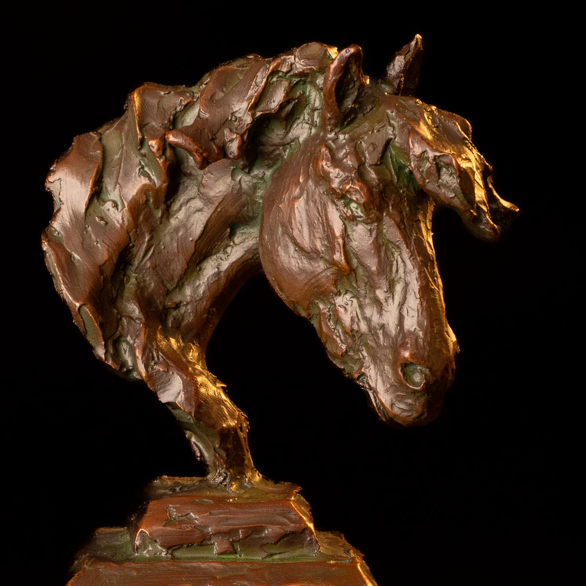 Not All Horses Are Pampered (Bust) (Edition of 75) by Scott Rogers | Bronze | Sage Creek Gallery | Image 2