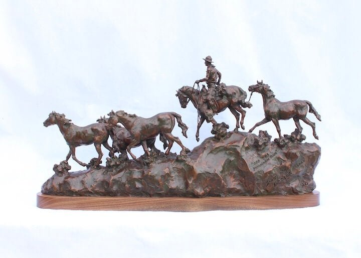 Off the Mogollon Rim (Edition of 30) by Scott Rogers | Bronze | Sage Creek Gallery | Image 2