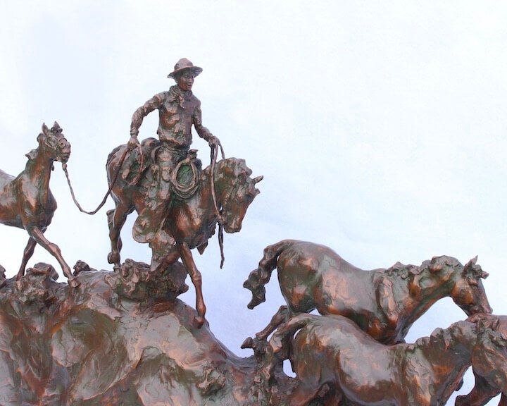 Off the Mogollon Rim (Edition of 30) by Scott Rogers | Bronze | Sage Creek Gallery | Image 3